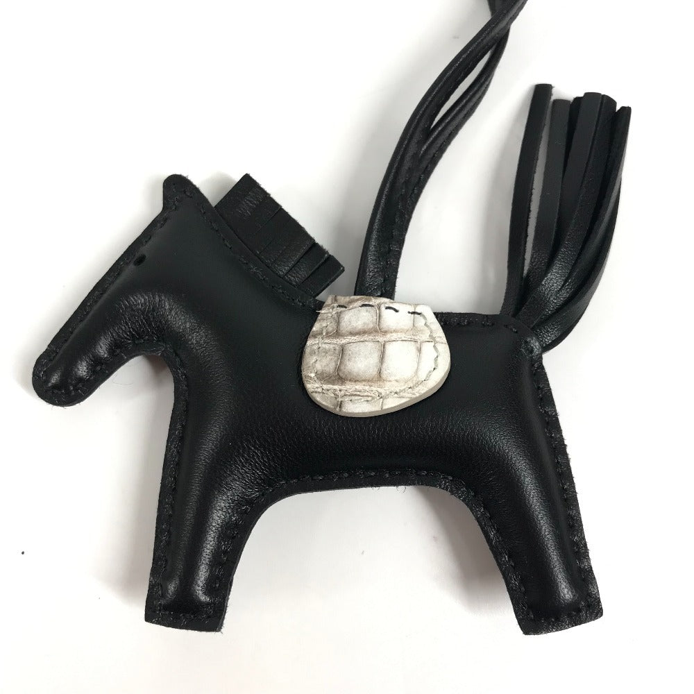 HERMES シュバル ヒマラヤ ロデオ PM タッチ ロデオPM 馬 バッグチャーム チャーム アニョーミロ ユニセックス ブラック/ヒマラヤ ブラック