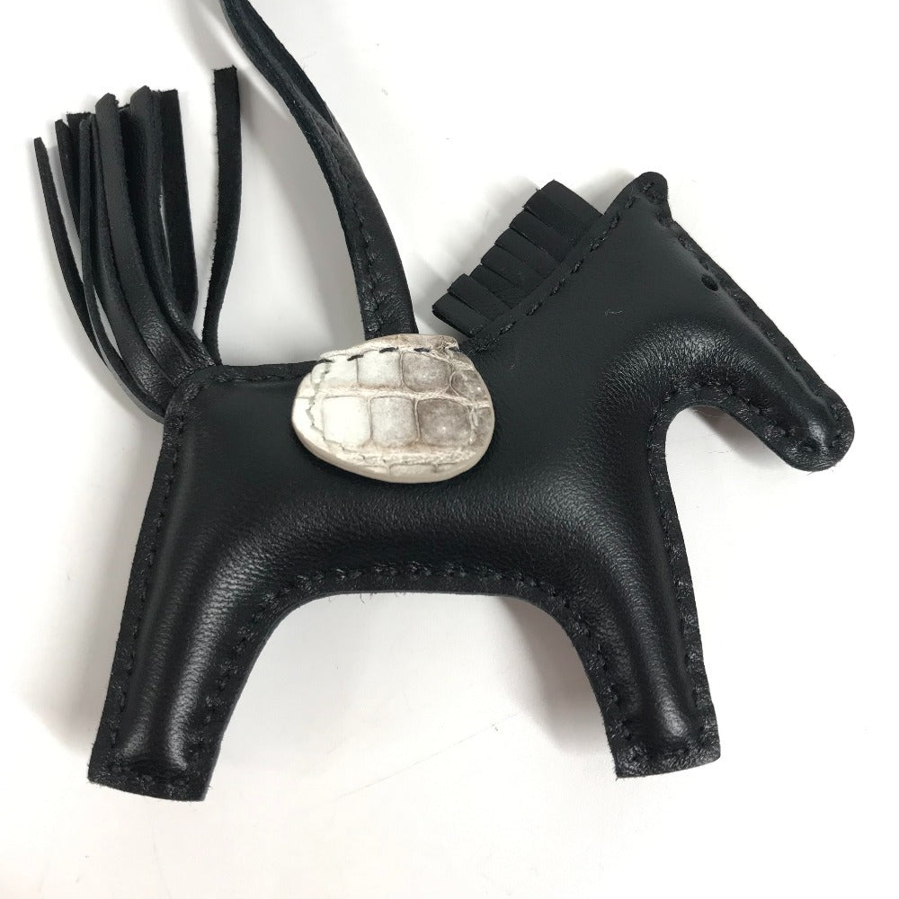HERMES シュバル ヒマラヤ ロデオ PM タッチ ロデオPM 馬 バッグチャーム チャーム アニョーミロ ユニセックス ブラック/ヒマラヤ ブラック
