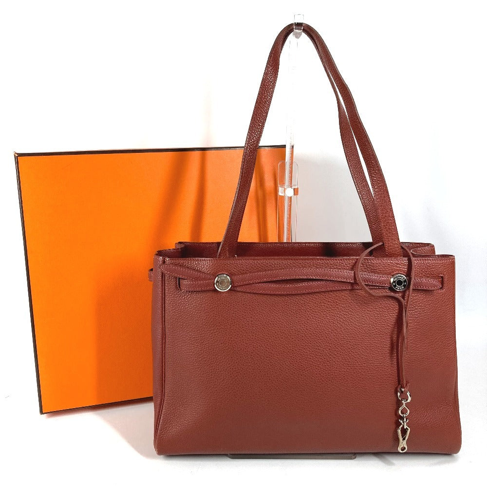 HERMES セリエ 金具 カバナ カバン トートバッグ 肩掛け ショルダーバッグ レザー ユニセックス ブラウン系