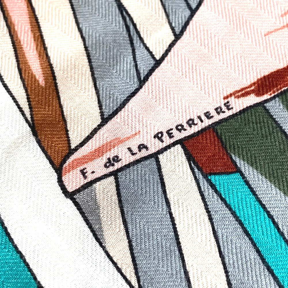 HERMES カレジェアン 140 カレジェアン140 ショール ストール 大判 スカーフ カシミヤ ユニセックス ブラック