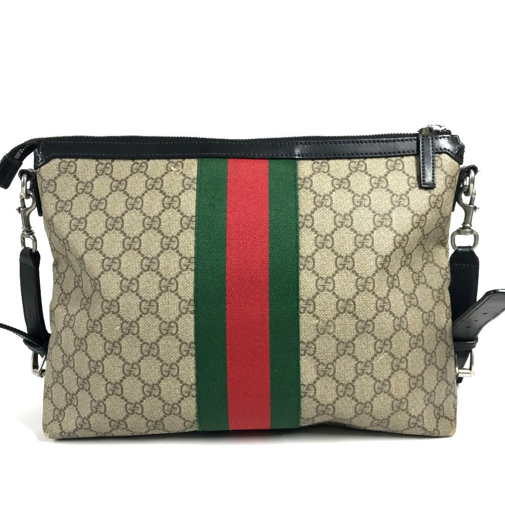 GUCCI 523335 Sherry Line GG Supreme Medium Crossbody Bag Shoulder Bag GG Supreme Canvas Unisex Beige
