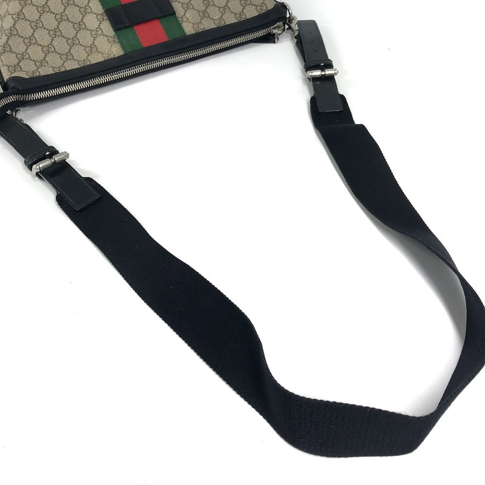 GUCCI 523335 Sherry Line GG Supreme Medium Crossbody Bag Shoulder Bag GG Supreme Canvas Unisex Beige