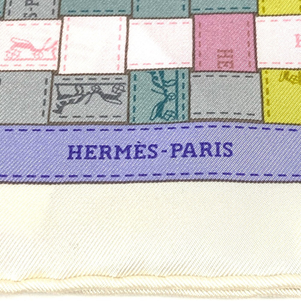 HERMES BOLDUC AU CARRE ボルデュックリボン カレ90 カレ 90 スカーフ シルク ユニセックス マルチカラー