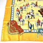 HERMES Real Escuela Andaluza Del Arte Ecuestre 王立アンダルシア馬術学校 カレ90 カレ 90 スカーフ シルク ユニセックス オレンジ