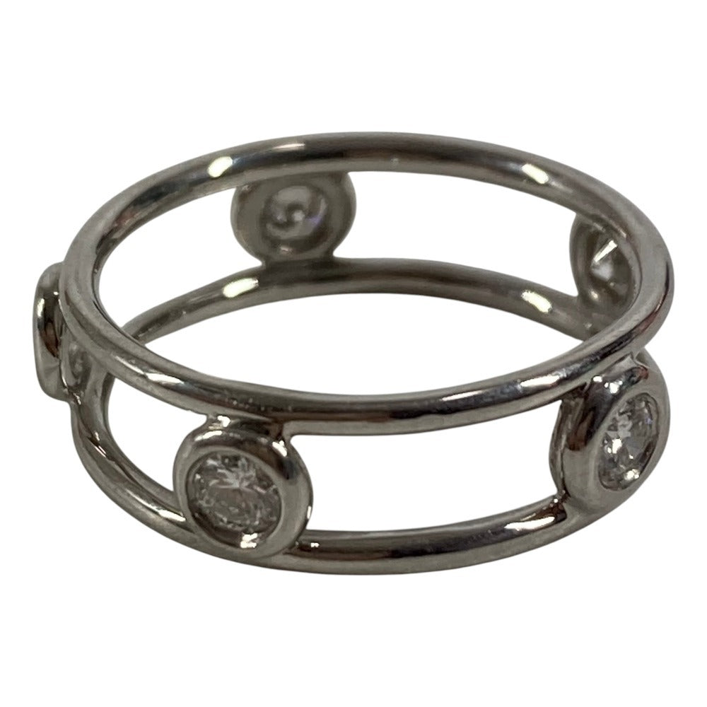 TIFFANY&Co. 5P ダイヤ ダイヤモンド バイザヤード ダブルワイヤーリング アクセサリー ジュエリー プラチナ リング・指輪 Pt950 レディース シルバー