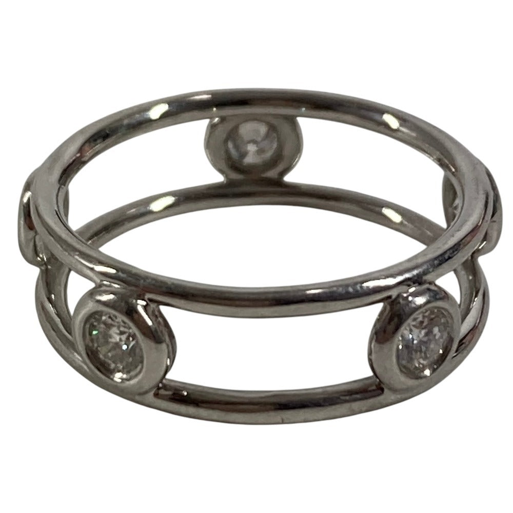 TIFFANY&Co. 5P ダイヤ ダイヤモンド バイザヤード ダブルワイヤーリング アクセサリー ジュエリー プラチナ リング・指輪 Pt950 レディース シルバー