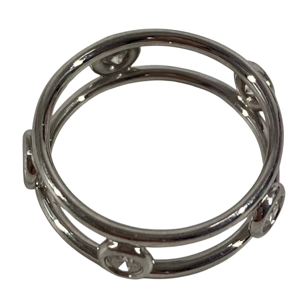 TIFFANY&Co. 5P ダイヤ ダイヤモンド バイザヤード ダブルワイヤーリング アクセサリー ジュエリー プラチナ リング・指輪 Pt950 レディース シルバー