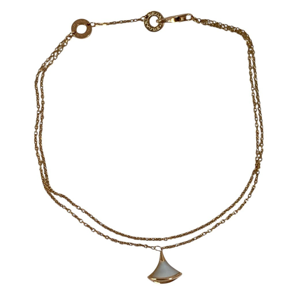BVLGARI Diva Dream Bracelet Shell Accessory Jewelry Double Strand K18 18K Gold Bracelet Au750 Ladies Pink Gold