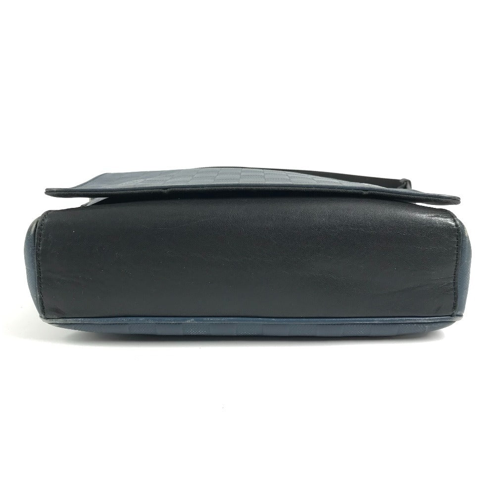 LOUIS VUITTON N41035 ダミエアンフィニ ディストリクトPM ディストリクト PM カバン 斜め掛け フラップ メッセンジャーバッグ バイカラー ショルダーバッグ ダミエアンフィニレザー ユニセックス オリオン ブルー