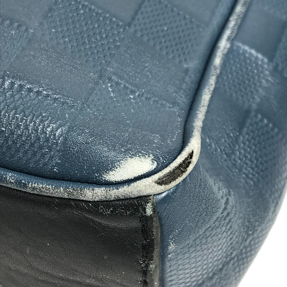 LOUIS VUITTON N41035 ダミエアンフィニ ディストリクトPM ディストリクト PM カバン 斜め掛け フラップ メッセンジャーバッグ バイカラー ショルダーバッグ ダミエアンフィニレザー ユニセックス オリオン ブルー