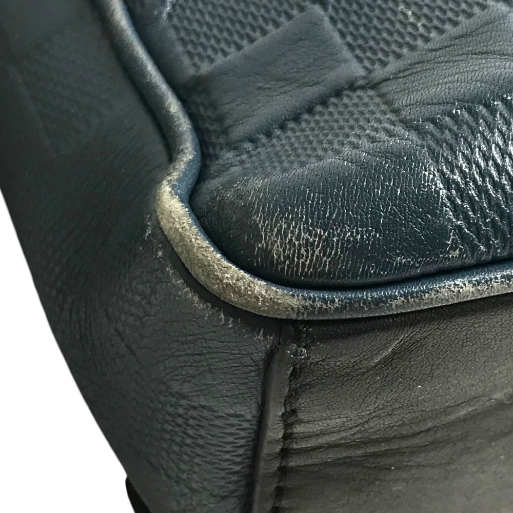 LOUIS VUITTON N41035 ダミエアンフィニ ディストリクトPM ディストリクト PM カバン 斜め掛け フラップ メッセンジャーバッグ バイカラー ショルダーバッグ ダミエアンフィニレザー ユニセックス オリオン ブルー