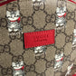 GUCCI 782708 GG Supreme Cat Backpack GG Supreme Canvas Kids Beige