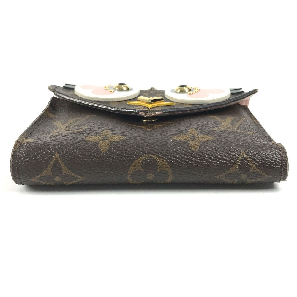 LOUIS VUITTON M60661 モノグラム バード ポルトフォイユヴィクトリーヌ コンパクトウォレット 3つ折り財布 モノグラムキャンバス レディース ピンク