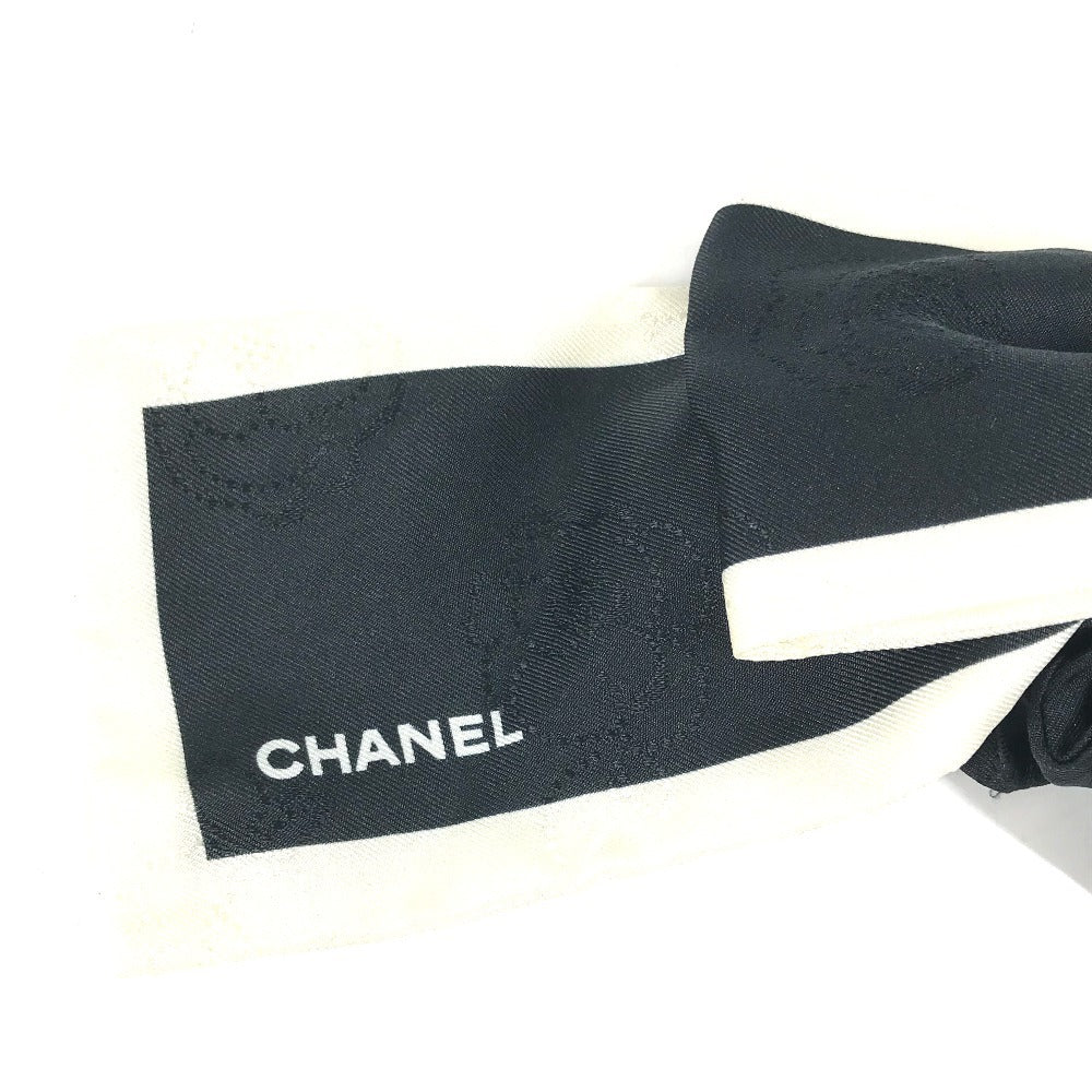 CHANEL AA7530 ヴィンテージ CC ココマーク ロゴ りぼん リボン ヘアアクセサリー ヘアゴム シュシュ シルク ユニセックス ブラック