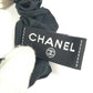 CHANEL AA7530 ヴィンテージ CC ココマーク ロゴ りぼん リボン ヘアアクセサリー ヘアゴム シュシュ シルク ユニセックス ブラック