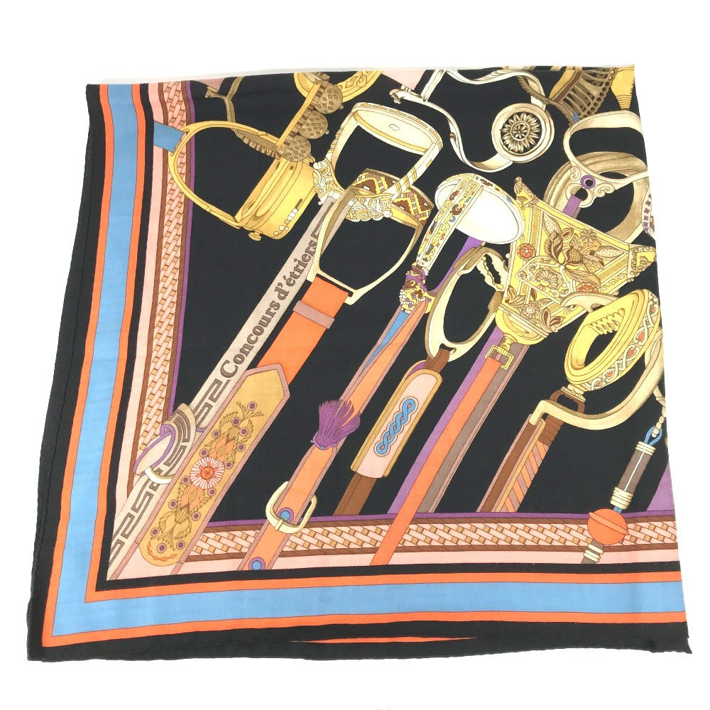 HERMES Concours detriers エトリエの競演 カレジェアン 140 カレジェアン140 ショール ストール 大判 スカーフ カシミヤ ユニセックス マルチカラー