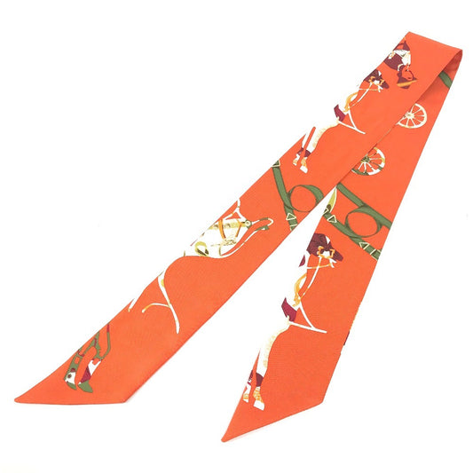 HERMES ツイリー ツィリー バンドースカーフ アクセサリー スカーフ シルク レディース オレンジ