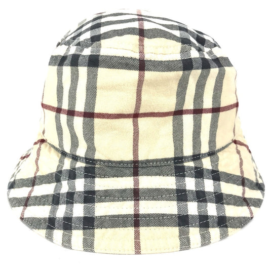 BURBERRY 8075650 チェック ハット帽 帽子 バケットハット ボブハット ハット コットン レディース ベージュ