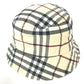 BURBERRY 8075650 チェック ハット帽 帽子 バケットハット ボブハット ハット コットン レディース ベージュ