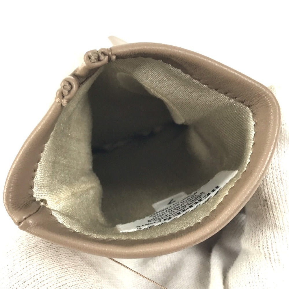 HERMES H202053G Hロゴ 手袋 《バスティーユ》 アクセサリー グローブ 手袋 レザー レディース エトゥープ グレー