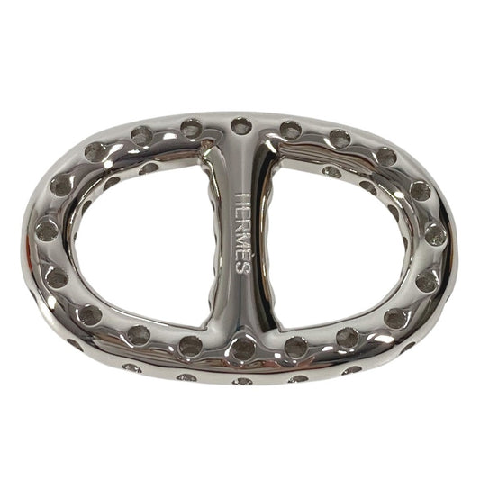 HERMES H603993S ミニ シェーヌ ダンクル ペルフォレ ミニシェーヌダンクルペルフォレ アクセサリー スカーフリング 真鍮 ユニセックス パラディウム シルバー