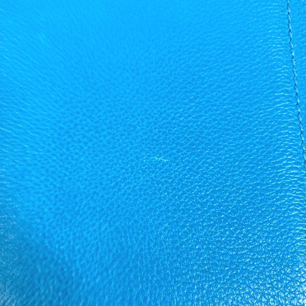 HERMES L字ファスナー ジップコンピューター カバン セカンドバッグ クラッチバッグ エバーカラー ユニセックス ブルードガリス ブルー