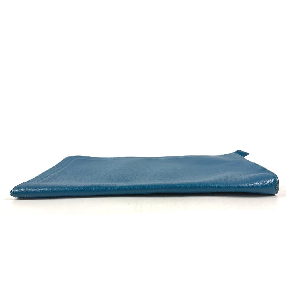 HERMES L字ファスナー ジップコンピューター カバン セカンドバッグ クラッチバッグ エバーカラー ユニセックス ブルードガリス ブルー