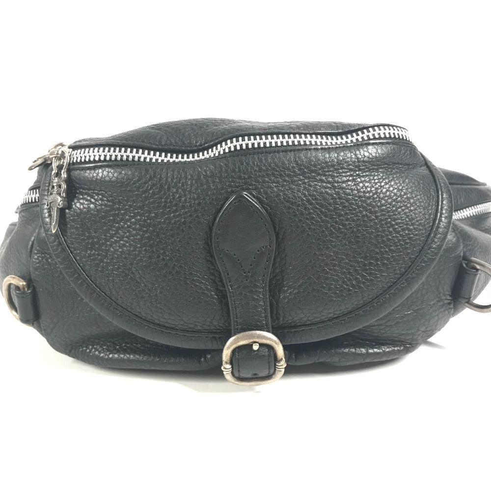 CHROME HEARTS SNAT PACK Sling Bag Waist Pouch Waist Bag Bag Body Bag Leather Men's Black