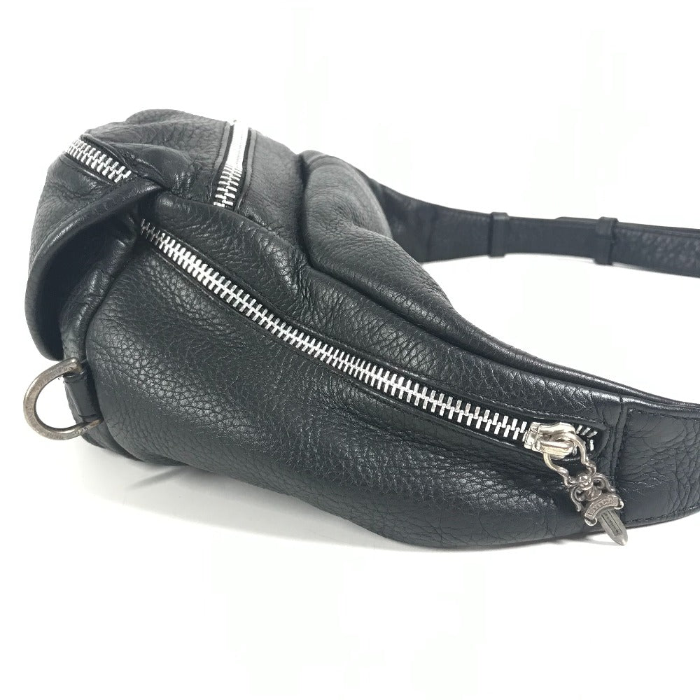 CHROME HEARTS SNAT PACK Sling Bag Waist Pouch Waist Bag Bag Body Bag Leather Men's Black
