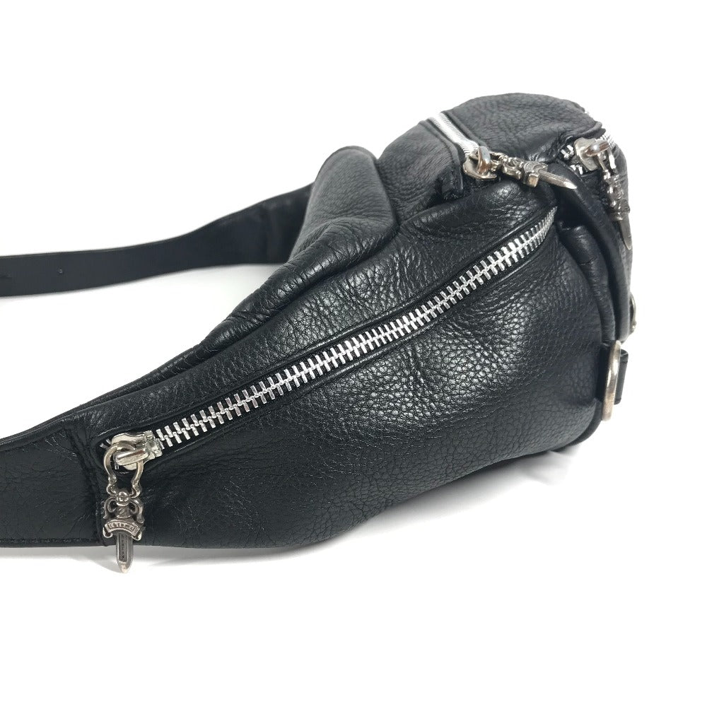 CHROME HEARTS SNAT PACK Sling Bag Waist Pouch Waist Bag Bag Body Bag Leather Men's Black