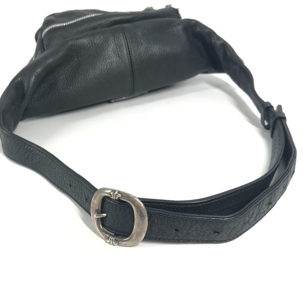 CHROME HEARTS SNAT PACK Sling Bag Waist Pouch Waist Bag Bag Body Bag Leather Men's Black