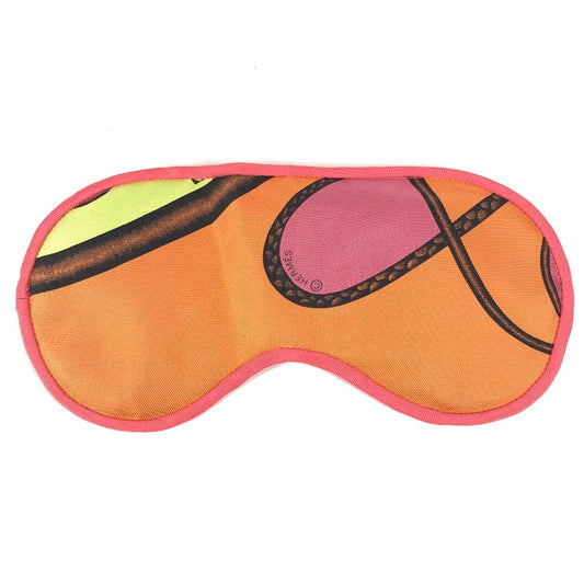 HERMES プティアッシュ petit h 睡眠グッズ 総柄 トラベルグッズ 旅行 アイマスク シルク ユニセックス マルチカラー