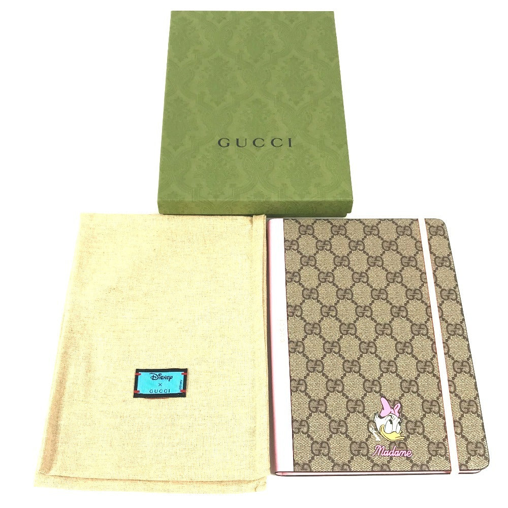 GUCCI Disney Daisy Duck Notebook, GG Supreme Canvas, Unisex, Pink
