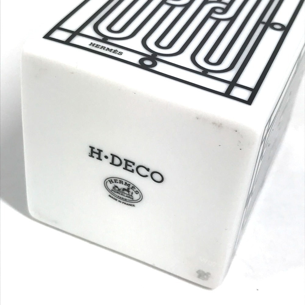 HERMES H Deco アッシュデコ ミニボックス シュガーボックス 食器 インテリア 砂糖 プレート 雑貨 陶器 ユニセックス ホワイト