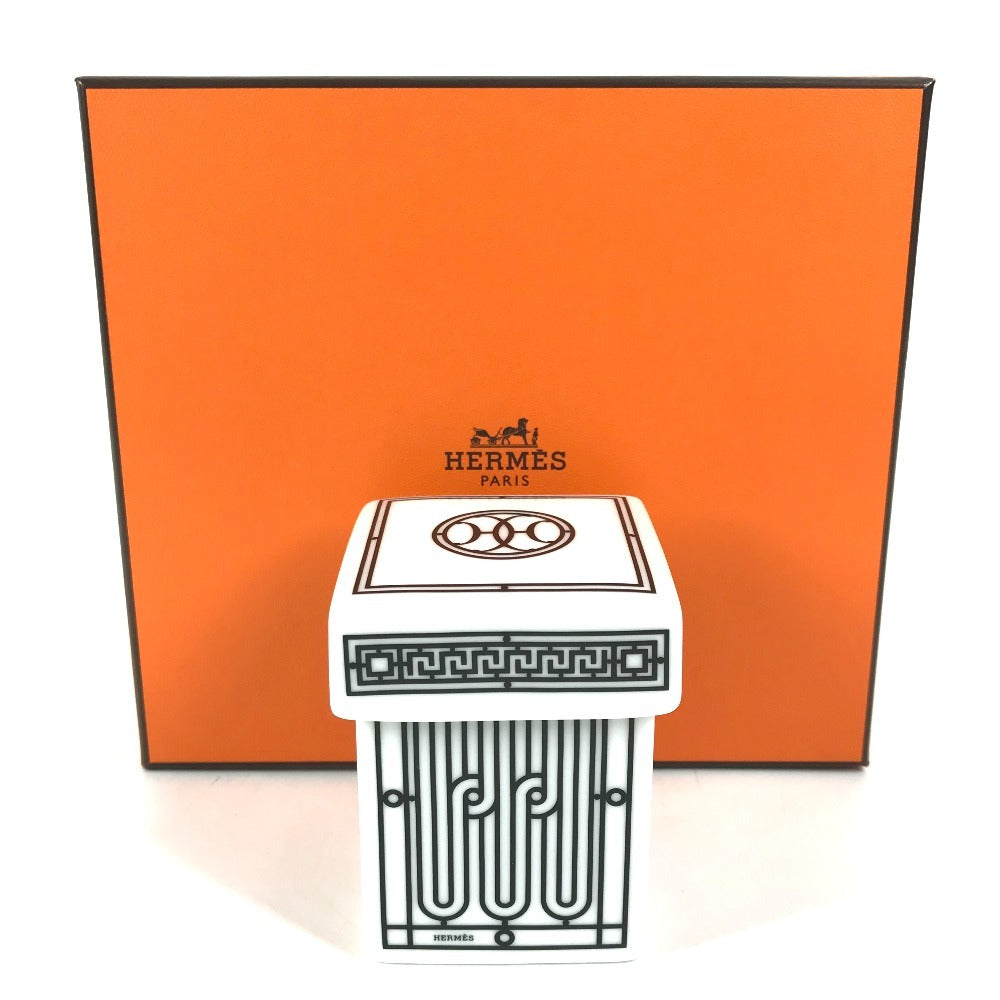 HERMES H Deco アッシュデコ ミニボックス シュガーボックス 食器 インテリア 砂糖 プレート 雑貨 陶器 ユニセックス ホワイト