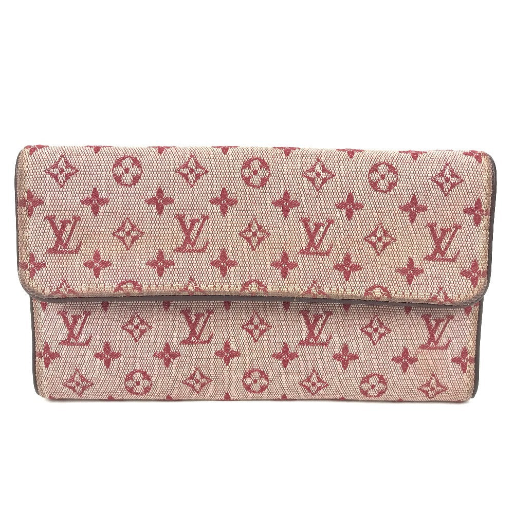 LOUIS VUITTON M92244 モノグラムミニ ポルトトレゾール インターナショナル ロングウォレット フラップ 長財布 モノグラムミニキャンバス ユニセックス チェリー レッド