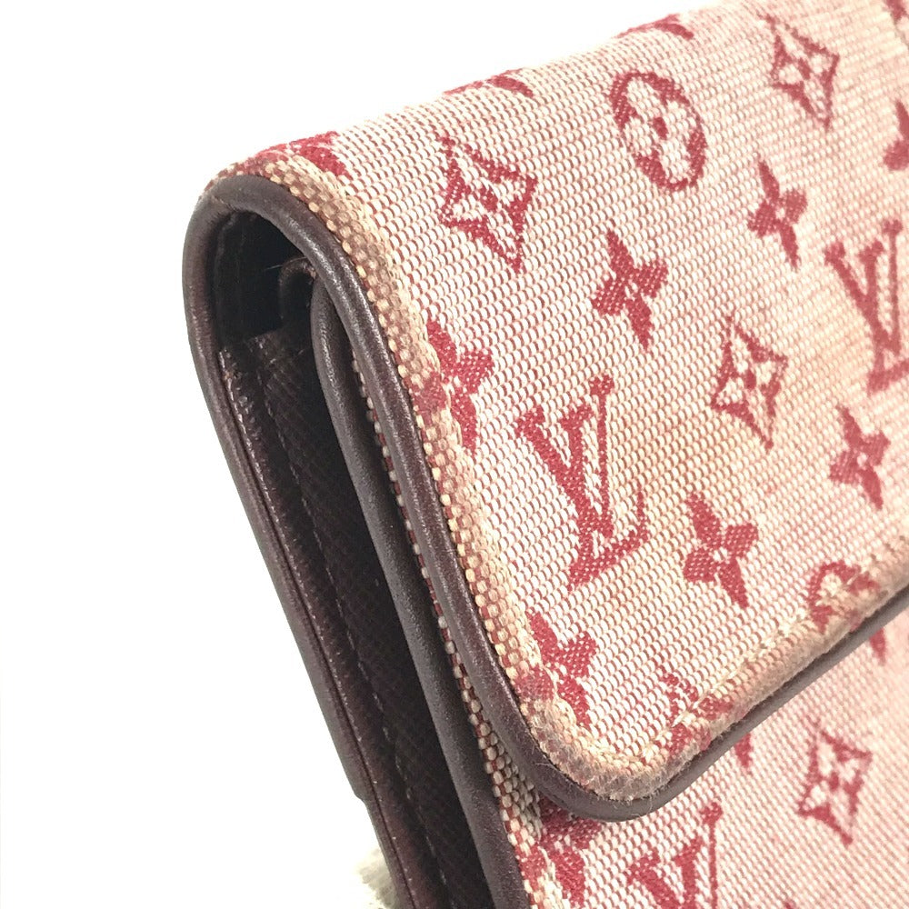 LOUIS VUITTON M92244 モノグラムミニ ポルトトレゾール インターナショナル ロングウォレット フラップ 長財布 モノグラムミニキャンバス ユニセックス チェリー レッド