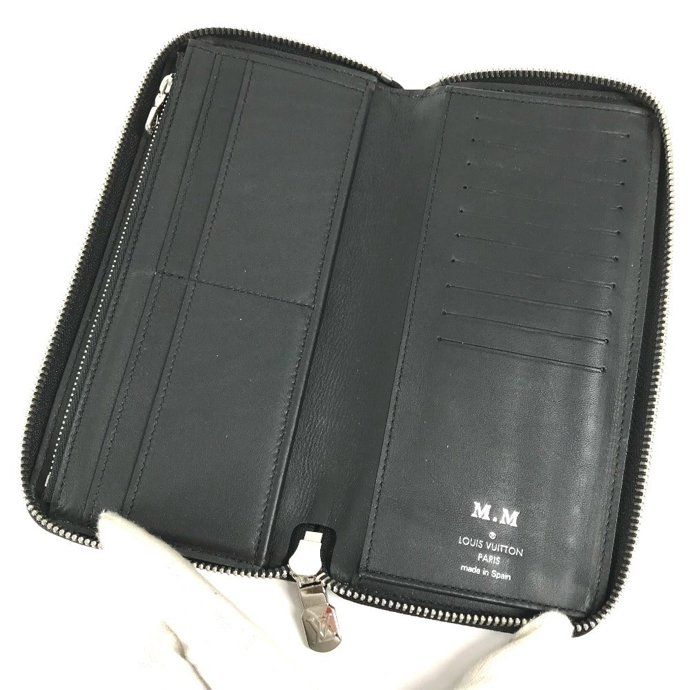 LOUIS VUITTON M68228 LVロゴ ヴェルティカル ジッピーウォレット ロングウォレット ラウンドファスナー 長財布 トリヨンレザー ユニセックス ノワール ブラック