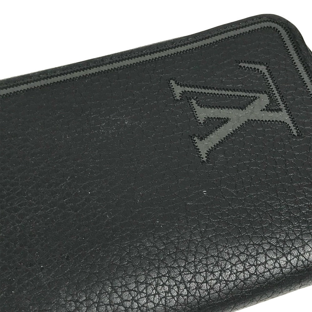 LOUIS VUITTON M68228 LVロゴ ヴェルティカル ジッピーウォレット ロングウォレット ラウンドファスナー 長財布 トリヨンレザー ユニセックス ノワール ブラック