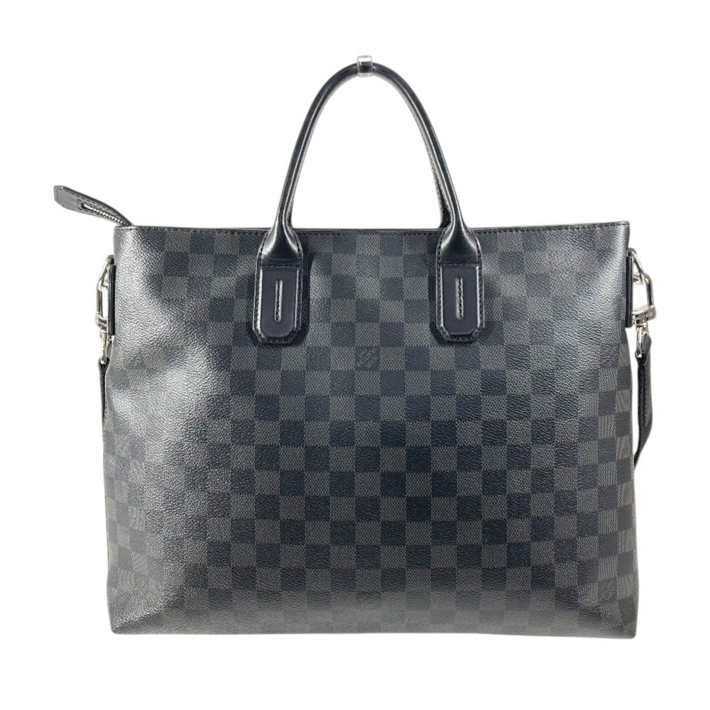 LOUIS VUITTON N41564 Damier Graphite 7DW Briefcase Seven Days a Week Tote Bag Handbag Shoulder Bag Business Bag Damier Graphite Canvas Unisex Black