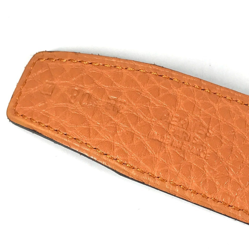 HERMES リバーシブル バックルベルト ベルト レザー ユニセックス ブラック