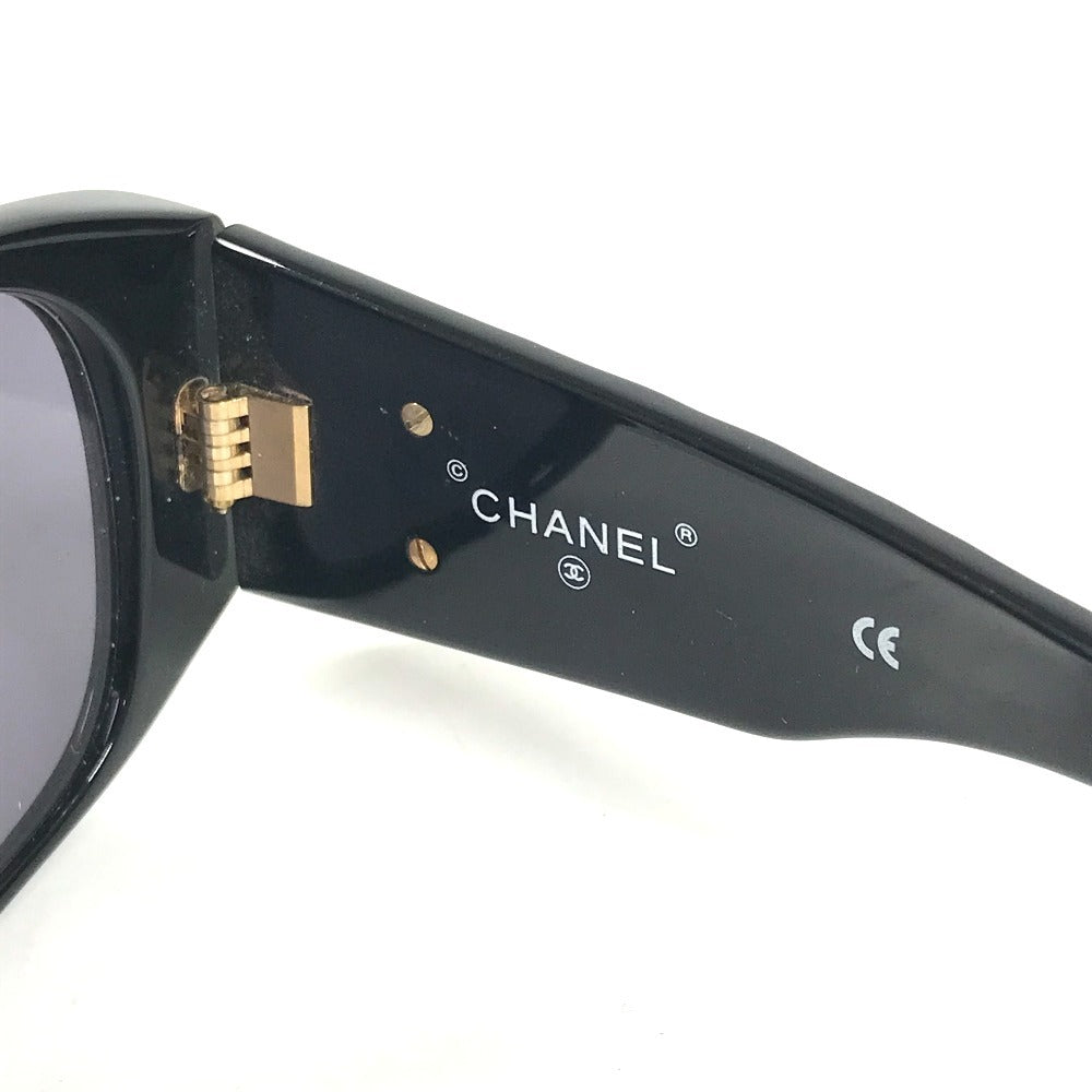 CHANEL 01450 ヴィンテージ CC ココマーク ロゴ マトラッセ キルティング めがね メガネ アイウェア 眼鏡 サングラス プラスチック ユニセックス ブラック
