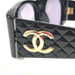 CHANEL 01450 ヴィンテージ CC ココマーク ロゴ マトラッセ キルティング めがね メガネ アイウェア 眼鏡 サングラス プラスチック ユニセックス ブラック