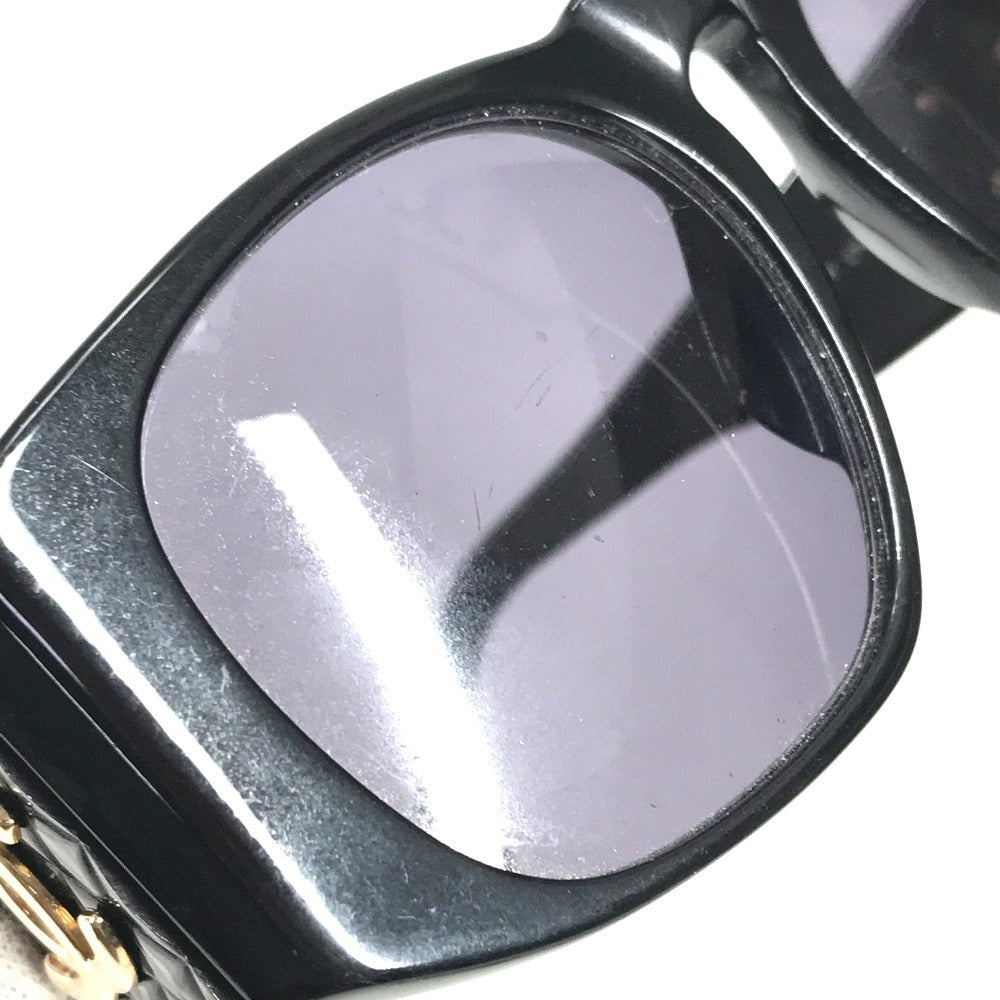 CHANEL 01450 ヴィンテージ CC ココマーク ロゴ マトラッセ キルティング めがね メガネ アイウェア 眼鏡 サングラス プラスチック ユニセックス ブラック
