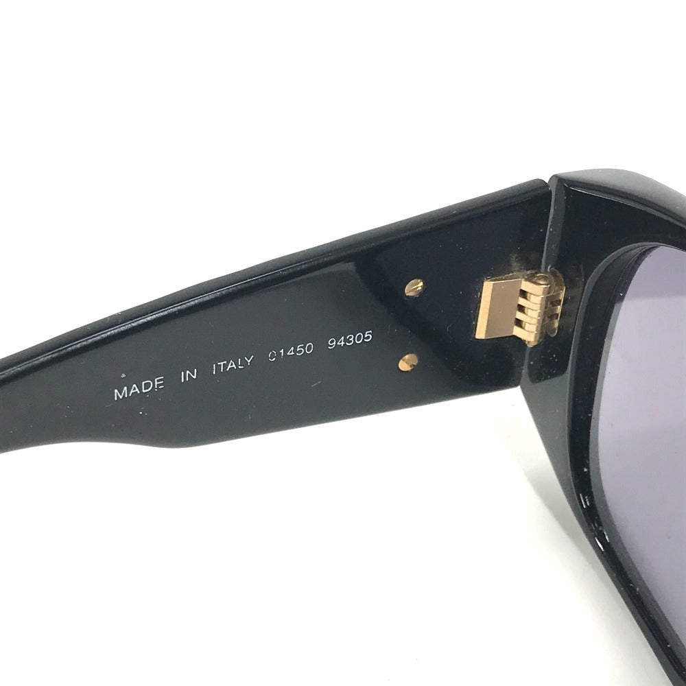 CHANEL 01450 ヴィンテージ CC ココマーク ロゴ マトラッセ キルティング めがね メガネ アイウェア 眼鏡 サングラス プラスチック ユニセックス ブラック