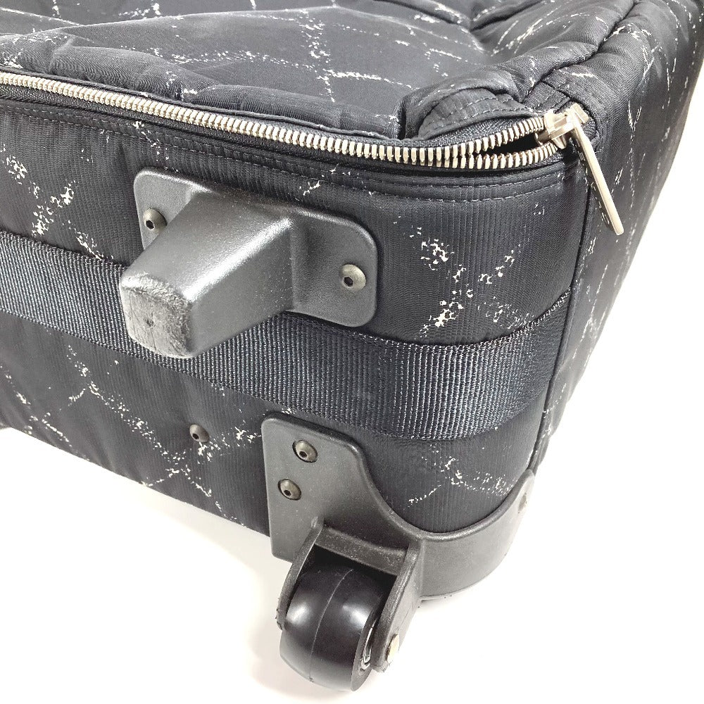 CHANEL スーツケース 旧 トラベルライン トラベルバッグ 2輪 旅行バッグ キャリーバッグ ナイロン ユニセックス ブラック
