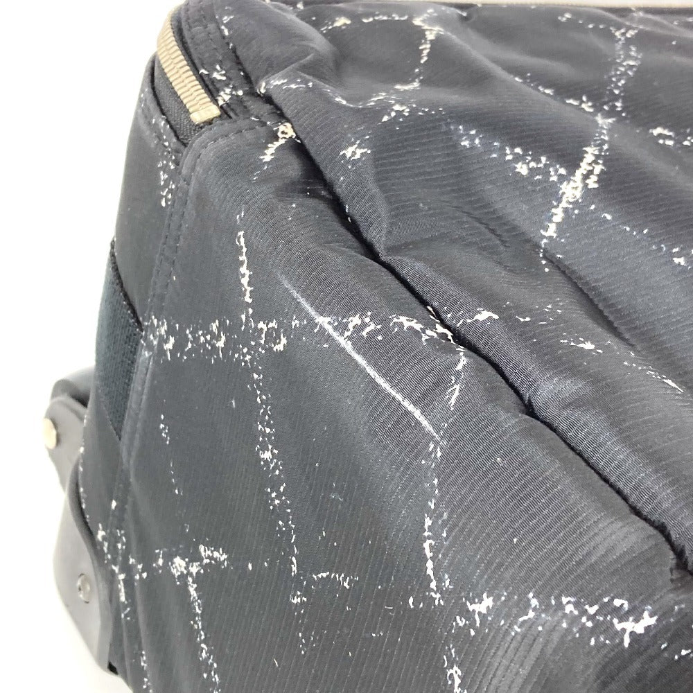 CHANEL スーツケース 旧 トラベルライン トラベルバッグ 2輪 旅行バッグ キャリーバッグ ナイロン ユニセックス ブラック