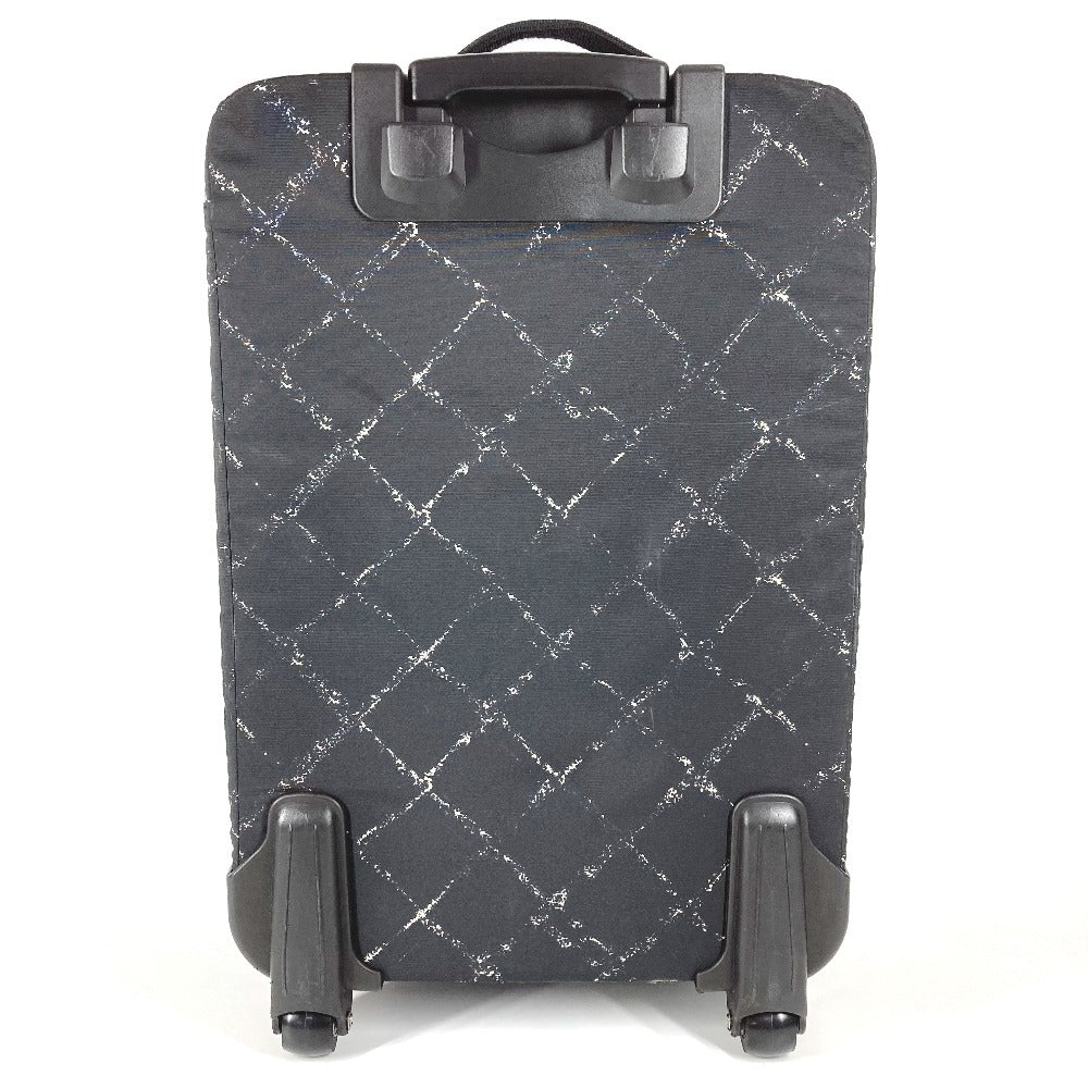 CHANEL スーツケース 旧 トラベルライン トラベルバッグ 2輪 旅行バッグ キャリーバッグ ナイロン ユニセックス ブラック