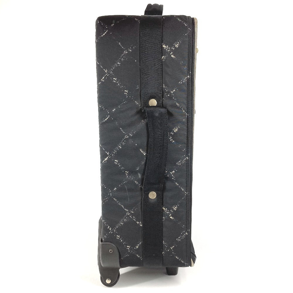 CHANEL スーツケース 旧 トラベルライン トラベルバッグ 2輪 旅行バッグ キャリーバッグ ナイロン ユニセックス ブラック