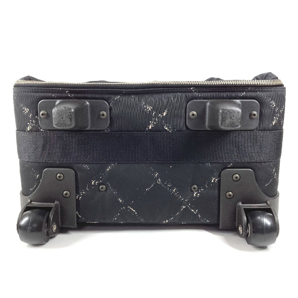 CHANEL スーツケース 旧 トラベルライン トラベルバッグ 2輪 旅行バッグ キャリーバッグ ナイロン ユニセックス ブラック